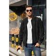 thumbnail image 2 of COOFANDY Men's Suede Vintage Lightweight Casual Varsity Bomber Jacket, 2 of 9
