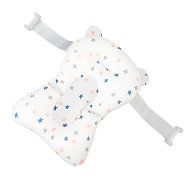 Cojín Para Bañera De Bebé, Antideslizante, 3 Correas Seguras, Soporte Para Baño Infantil, Algodón Y Partículas De EPS Para Piscina
