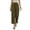 FT48_Army Green, variant on Capri Pants for Women High Waisted Wide Leg Casual Lounge Pant Summer Adjustable Drawstring Trousers with Pockets Khaki 2XL