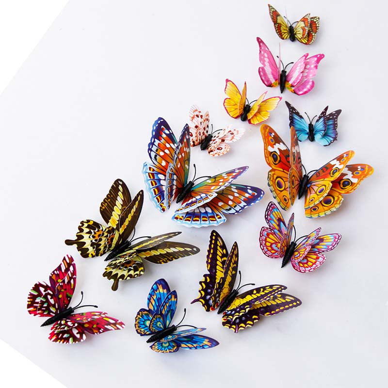 Details about   New Wall Decor Home Kids Room Mirror Stickers Butterfly 3D DIY Acrylic Decal Art 