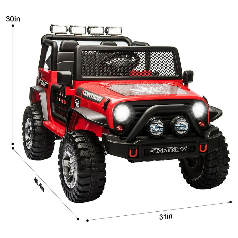 Red jeep cheap ride on