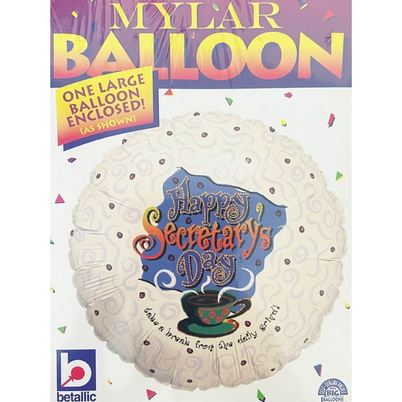 Various Foil Mylar Balloon, Secretary's Day, 1 Count