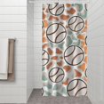 thumbnail image 2 of Colorful Camo Baseballs Pattern Shower Curtain 36"x72" ,Bathroom Decorative Shower Curtains Set with 12 Hooks,Modern Waterproof Washable Shower Curtain, 2 of 6