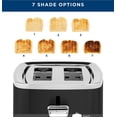 thumbnail image 4 of Tostadora GE de 2 rebanadas, acero inoxidable negro, 7 niveles de tostado, 850 W, 4 of 8