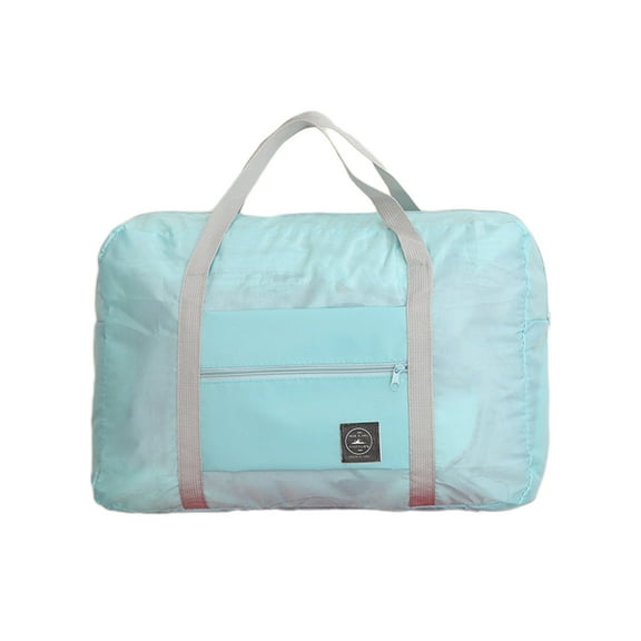 Kabnic Travel Duffel Bag Underseat Foldable Carry-on Luggage for Spirit Airlines Personal Item Bag 18x14x8 for Women, Light Blue