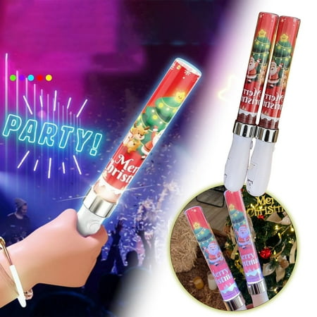 

2024 Sparkling Christmas LED Light Stick For Kids Glowing Supportive Fun Atmosphere Lamp With Electronic Flashing Plating And Neon Effect
