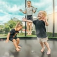 thumbnail image 7 of JumpFlex HERO 12' Round Trampoline with Safety Net Enclosure & Net Attachment, Black/Green, 7 of 7