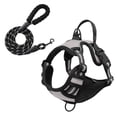 thumbnail image 2 of No Pull Dog Harness - Adjustable Pet Vest for Small to Large Dogs, Soft Padded with Handle & Breathable Mesh, Gray M, 2 of 9