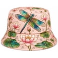thumbnail image 2 of Basysin Vintage Print Bucket Hat Lightweight Breathable Sun Hat Fashion Wide Brim Fisherman Cap Outdoor Travel Beach Daily Holiday Hat, 2 of 5