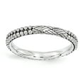 thumbnail image 1 of Bague à Motifs Antique en Argent Sterling Stackable Expressions Taille 8, 1 of 3