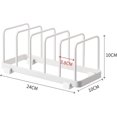 thumbnail image 5 of Plate Storage Rack Drainer, Cutting Boards, Bakeware, Serving Trays Holder, Lid Organizer, Cabinet Dish Rack (White, 2 Packs), 5 of 5