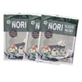 thumbnail image 1 of Sushi Nori Seaweed Sheets – 30 Full Size USDA Organic Yaki Roasted Rolls Wraps Snack 100% Natural Laver Gluten Free No MSG Non GMO Vegan Kosher 25 Gram 0.88 Ounce (10 Sheet X 3 Pack), 1 of 5