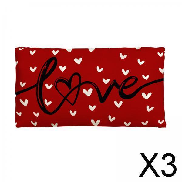 3x Funda de Almohada para El Día de San Valentín, Funda de Almohada para El Día de San Valentín, Funda de Cojín con Forma de Corazón para Fiesta Y Sal 3 piezas