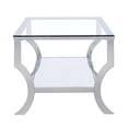 thumbnail image 5 of Saide Rectangular Glass Top Coffee Table Chrome, 5 of 6