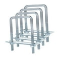 thumbnail image 3 of GUOOL 4x U Bolts Reliable Heavy Duty for Industrial Rectangular Wood Metal Objects M8 80x100mm, 3 of 8