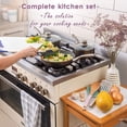 thumbnail image 5 of Dark Grey Nonstick Cookware Set with Glass Lids, Induction Compatible, Stay-Cool Handles, 6-Piece Kitchen Pots & Pans, 5 of 6