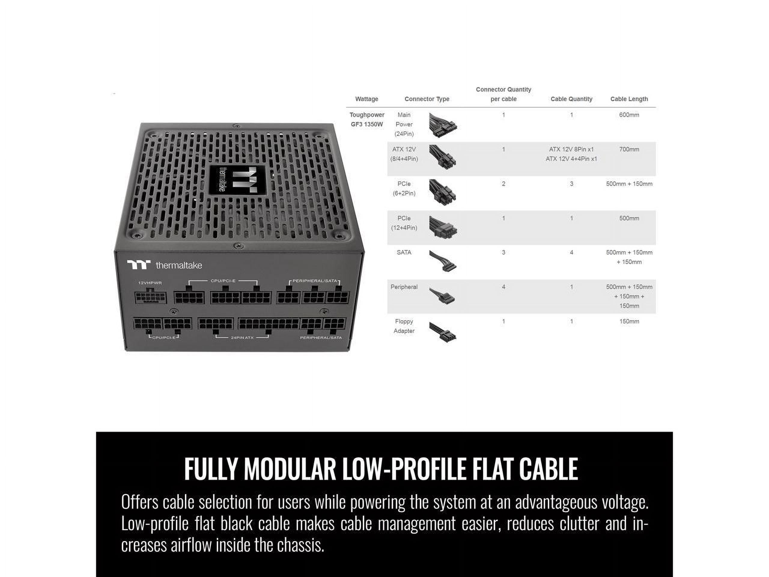 Thermaltake Toughpower GF3 Full Modular Gen5 Power Supply - 1350w