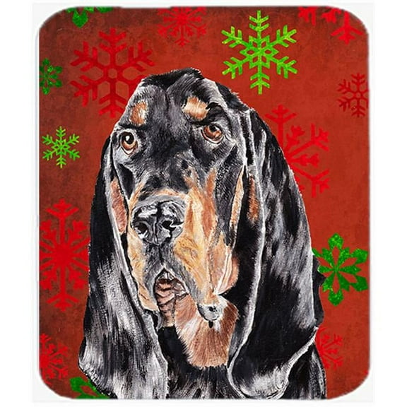 Carolines Treasures  Coonhound Red Snowflake Christmas Mouse Pad