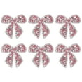 thumbnail image 1 of Uxcell 6-Pack Parches de Strass en Forma de Lazo de 6cm Rosa Apliques Adhesivos Brillantes para DIY/Ropa/Zapatos/Bolsa, 1 of 7