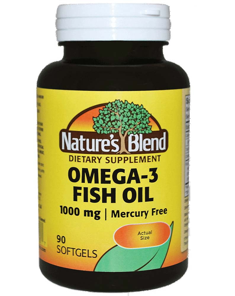 Nature's Blend Omega-3 Fish Oil Softgels, 1000 mg, 90 Count