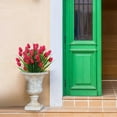 thumbnail image 2 of Morttic 8 Pcs Tulips Artificial Flowers for Outdoors, Fake Plants Faux Plastic Silk Floral Arrangement for Home Indoor Outside Table Vase Garden Spring Decor, 2 of 6