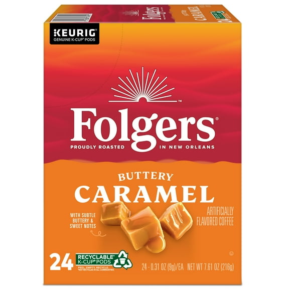 Folgers Gourmet Selections K-Cups, Caramel Drizzle, 24 Count