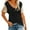 Black, variant on T Shirts for Women Color Block Tops V Neck Tunic Tops Summer Casual Loose Tee Short Sleeve Blouses