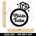 thumbnail image 2 of Bride Tribe Engagement Ring Wedding Self-Inking Rubber Stamp Ink Stamper - Lime Green Ink - Medium 1 Inch, 2 of 7