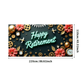 thumbnail image 3 of Teal Backdrop Banner with Orange Balloons and Golden Scrolls Happy Retirement Decoration Party Supplies Photography Props Retirement Event Decor Background, 3 of 8