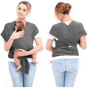 MPLANET Baby Sling Carrier Wrap Suitable for Newborns to 35 lbs Baby Sling Nursing Cover-Breathable Stretchy Cotton Best Baby Gift