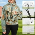 thumbnail image 3 of Chaqlin Classic Flowers Butterfly Fall Pullover Long Sleeve Sweater Clothes with Pocket Fashion Sweatshirt Girls Half Zipper Sweatshirts Size 5-6, 3 of 7
