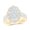Yellow, variant on 10K Yellow Gold Round Diamond Oval Nicoles Dream Collection Ring 1.6cttw