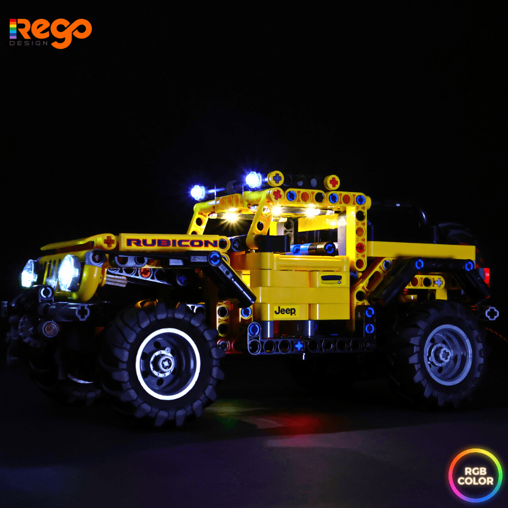 REGO DESIGN Led Lighting Kit for Legos Technic Jeep Wrangler 42122 Building Blocks Model(Not