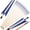 2 blue + 1 white, variant on Cussparte 12X 32" Traditional Wooden Arrows 5" Feather Longbow Recurve Bow Archery Hunting