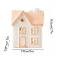 thumbnail image 3 of Luoshdecor Hollowed Cottage House Candle Holder, White Ceramic Village Houses Tea Light Holder for Home Holiday Table Centerpiece Decorations, 3 of 6