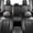 Black, variant on Custom Fit for Ford F150 Truck 2009-2014 Car Seat Covers, Waterproof PU Leather Front+Rear Set Cushion Black+Gray