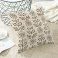 thumbnail image 4 of Vintage Floral Pillow Covers 18 x 18 Inch Set of 2 Retro Boho Brown Flower Decor Throw Pillows Rustic Indoor Outdoor Farmhouse Linen Decorative Pillowcases for Couch Bed Sofa, 4 of 6