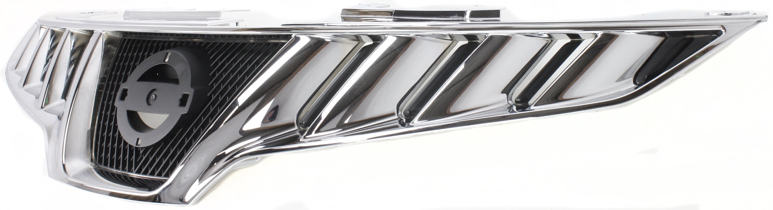 Grille Assembly Compatible With 2009-2010 Nissan Murano Chrome Shell with Painted Black Insert