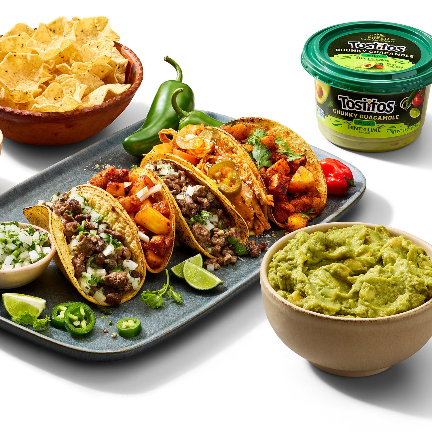 Tostitos Chunky Guacamole Mild Hint of Lime 15 oz