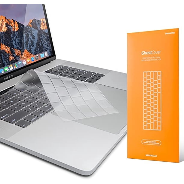 MAYÚSCULAS GhostCover Premium Protector de teclado ultrafino compatible con MacBook Pro con Touch Bar de 13" y 15" (2016 2017 2018 2019 Número de modelo Apple A1706 A1707 A1989 A1990 A2159)