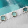 thumbnail image 4 of Manfei Abstract Watercolor Art Kitchen Curtains, Aesthetic Ombre Black Out Curtains Pack of 2 (42x63 Each), Teal White, 4 of 6