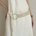 thumbnail image 3 of Elegant Temperament Waistband Ethnic Style Belt Hollow Retro Bohemian Belt Dress Waist Rope Round Ring Tassel Waist Chain, 3 of 10