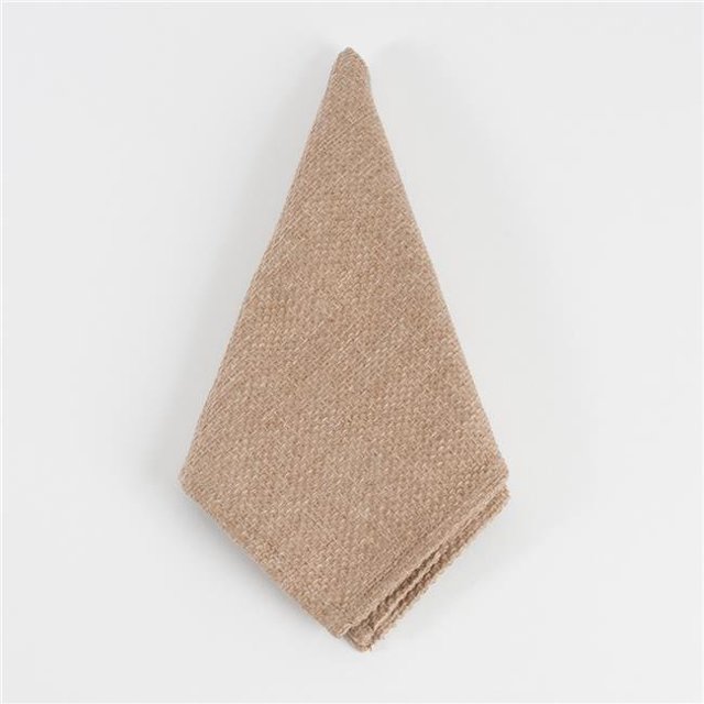 SARO 9113.N20S 20 in. Ellison Carré Panier Tissage Conception Serviette - Set Naturel de 4