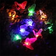 thumbnail image 3 of 20 LED Solar Butterfly Fiber Optic Fairy String Light Waterproof Christmas Lights Outdoor Garden Decoration Light, 3 of 9