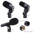 thumbnail image 3 of DMS-D7 Professional Musical Instruments Drum Set Wired Microphone Mic Kit with Standard Mounting Accessories Aluminum Carrying Case 1 Big Drum Microphone 4 Small Drum Microphones 2 Condense, 3 of 7