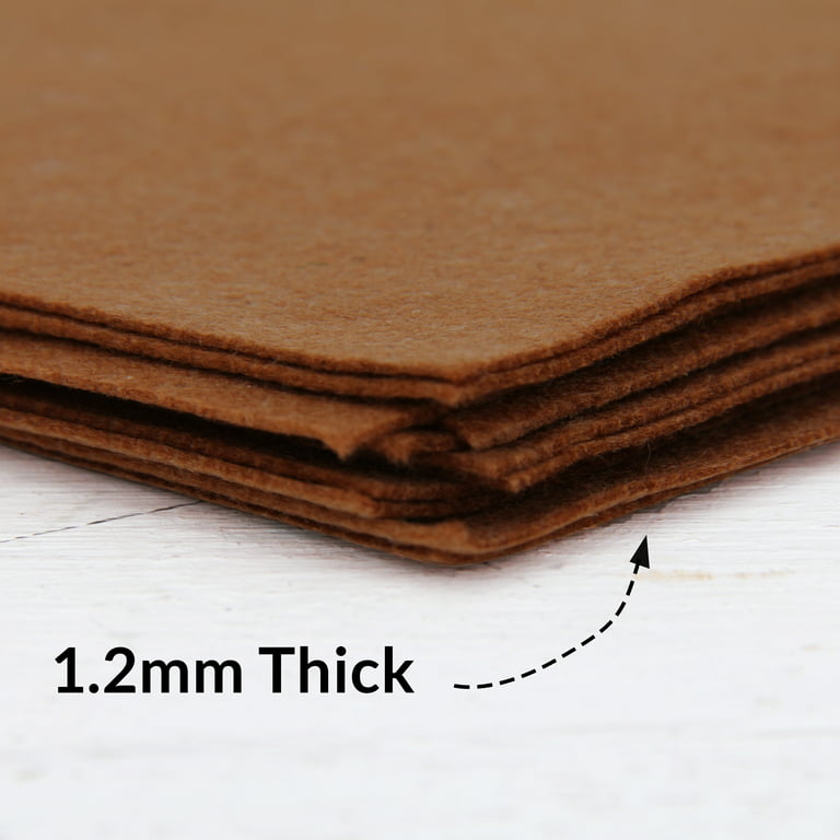 Threadart Premium Felt Roll - 12 inch x 10yd - Brown | Soft Wool-Like Feel | 1.2mm Thick for DIY Crafts, Sewing, Crafting Projects | Compatible with