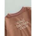 thumbnail image 5 of Bagilaanoe Newborn Baby Boy Oversized Romper Sweatshirt Long Sleeve Bodysuit Letter Embroidery Pullover 3M 6M 12M 18M Infant Casual Tee Tops, 5 of 8
