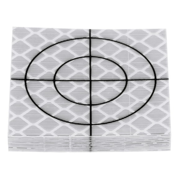 10 Packs Reflector Target Sheets 40mm Self Adhesive Reflective Tape Survey Target for Total Stations, White