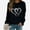 Black, variant on Deal of the Week Ofreoo Womens Sweatshirts Love Heart Long Sleeve Crewneck Pullover Casual T-Shirts