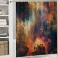 thumbnail image 6 of Orinice Galaxy Outer Space Shower Curtain, Colourful Outer Space Nebula Map &amp; Twinkling Stars Polyester Fabric Printed Bathroom Curtain Includes Hook Set 36x72, 6 of 7